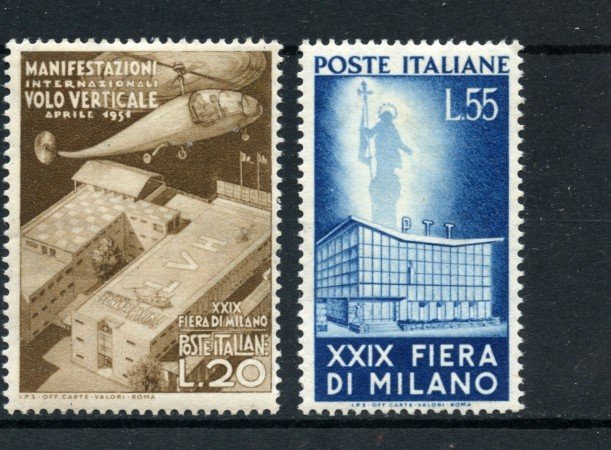 1951 - REPUBBLICA - 29° FIERA DI MILANO 2v. - NUOVI - LOTTO/30312A