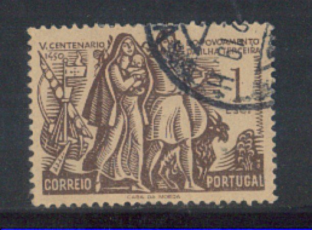 1951 - LOTTO/9737BU - PORTOGALLO - 1e. TERCEIRA - USATO