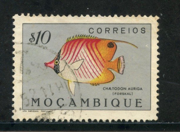 1951 - MOZAMBICO - 10c. PESCI - USATO - LOTTO/29038