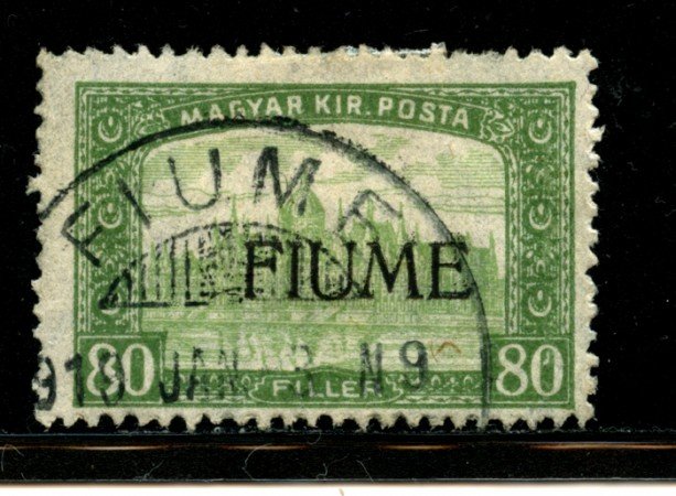 1918/19 - LOTTO/13517 - FIUME - 80f.  VERDE - USATO