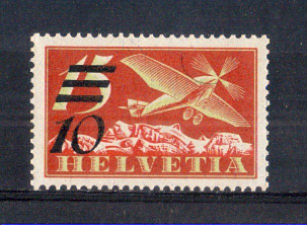 1935 - LOTTO/SVIA19N - SVIZZERA - 10 su 15c. POSTA AEREA - NUOVO