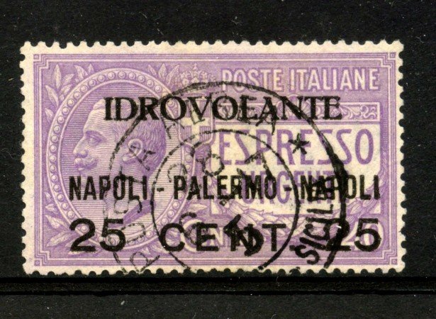 1917 - REGNO - LOTTO/40074 - ESPRESSO IDROVOLANTE NAPOLI - PALERMO - NAPOLI USATO