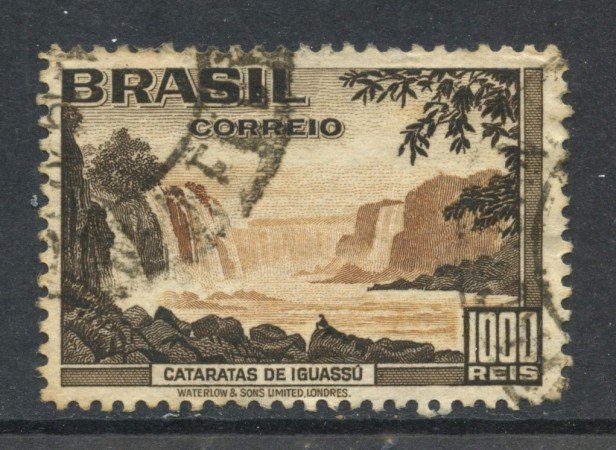 1937/38 - BRASILE - 1000r. CASCATE DI IGUASSU - USATO - LOTTO/28881