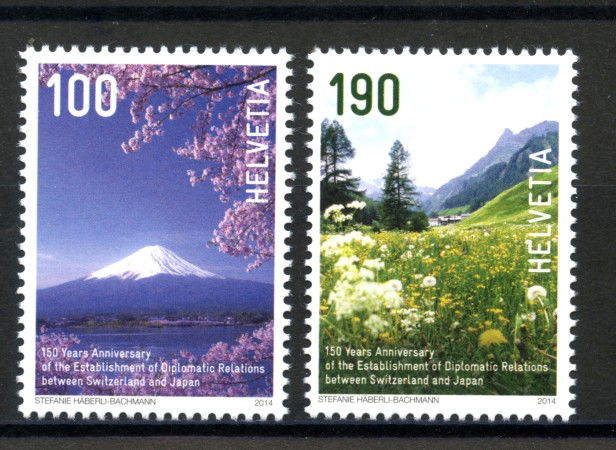 2014 - SVIZZERA - LOTTO/37845 - RELAZIONI COL GIAPPONE 2v. - NUOVI