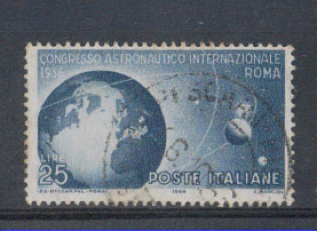 1956 - LOTTO/6307U - REPUBBLICA - 25 L. ASTRONAUTICO USATO
