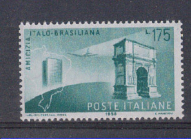 1958 - LOTTO/6336 - REPUBBLICA - AMICIZIA ITALO-BRASILIANA