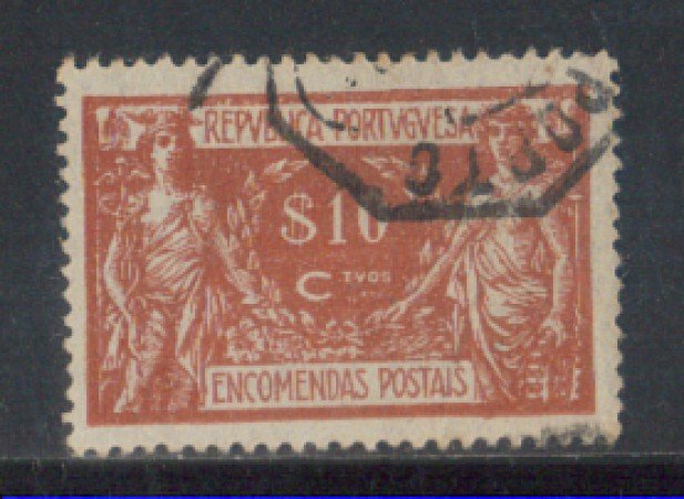 1920 - LOTTO/PORP4U - PORTOGALLO - 10c. PACCHI - USATO