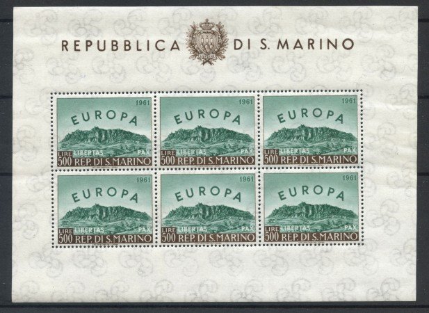 1961 - SAN MARINO - EUROPA - FOGLIETTO NUOVO - LOTTO/36555