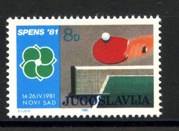 1981 - JUGOSLAVIA - LOTTO/38241 - TENNIS DA TAVOLO - NUOVO