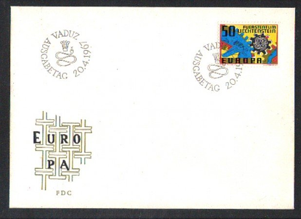 1967 - LOTTO/LIE425FDC - LIECHTENSTEIN - EUROPA - BUSTA FDC