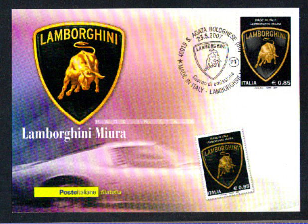 2007 - LOTTO/10756ZM - REPUBBLICA - LAMBORGHINI MIURA - CARTOLINA MAXIMUM