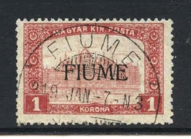 1916/1917 - FIUME - LOTTO/43215 - 1 K. CARMINIO ROSA - USATO