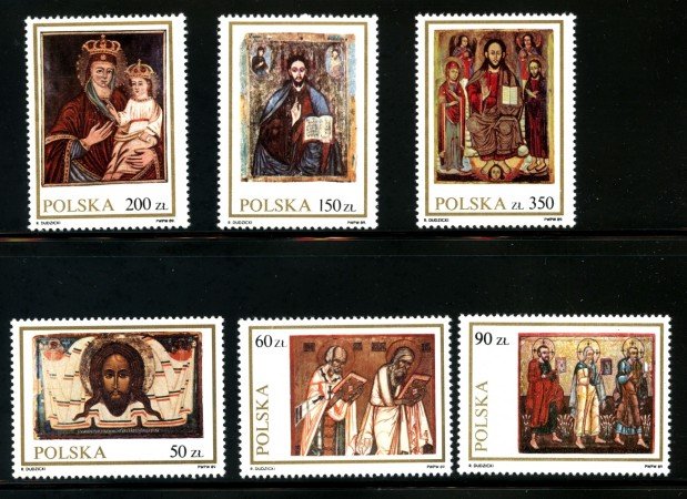 1989 - POLONIA ARTE RELIGIOSA ICONE 6v. - NUOVI - LOTTO/32773