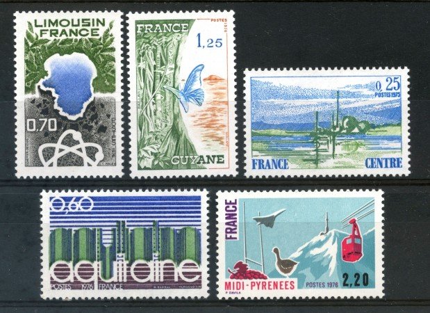 1976 - FRANCIA - LE REGIONI FRANCESI 5v. - NUOVI - LOTTO/30080