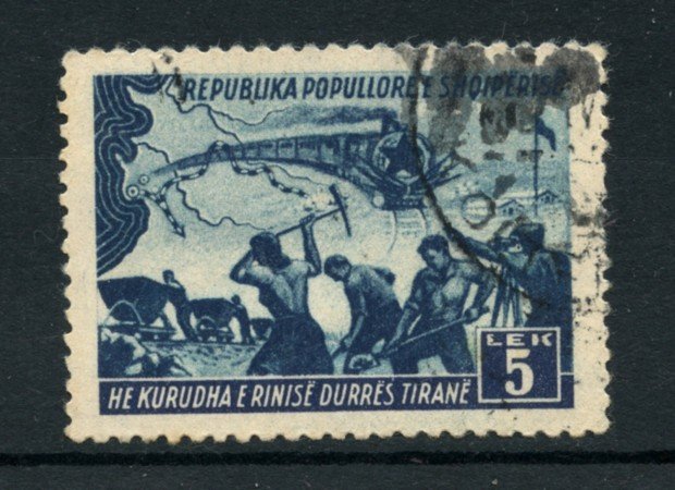 1947 - LOTTO/15092 - ALBANIA - 5 Lek  ANNIVERSARIO LIBERAZIONE - USATO