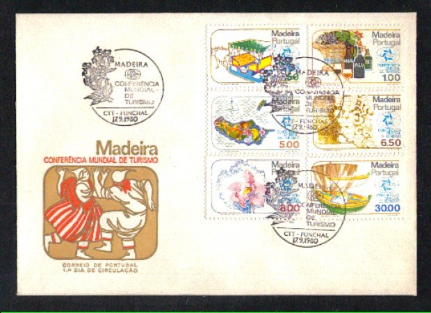 1980 - LOTTO/MDA8FDC - MADERA - CONFERENZA TURISMO - BUSTA FDC