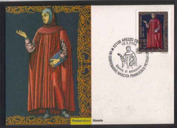 2004 - LOTTO/7451ZM - REPUBBLICA -  F. PETRARCA - MAXIMUM CARD