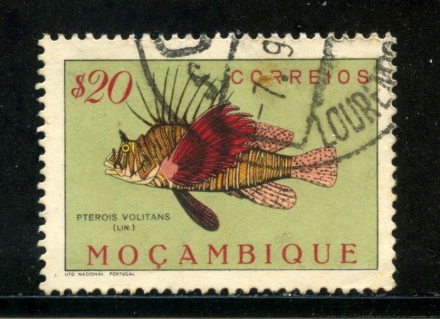 1951 - MOZAMBICO - 20c. PESCI - USATO - LOTTO/29039