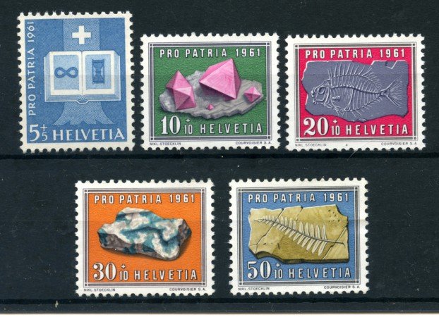 1961 - LOTTO/22336 - SVIZZERA - PRO PATRIA 5v. - NUOVI