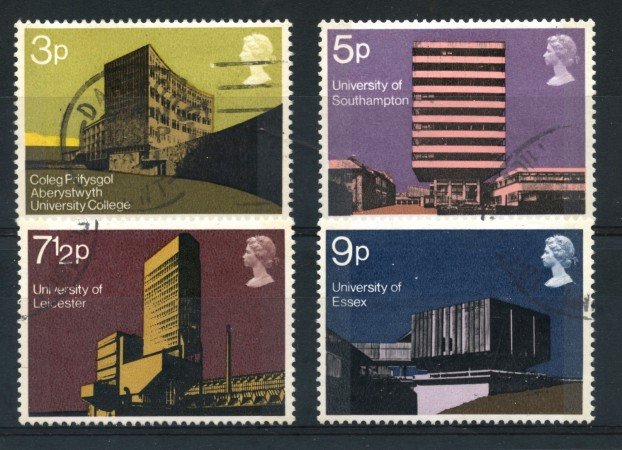 1971 - GRAN BRETAGNA - EDIFICI UNIVERSITARI 4v. - USATI - LOTTO/28399