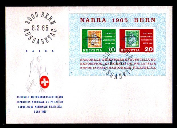 1965 - LOTTO/SVIBF20FDC - SVIZZERA - NABRA FOGLIETTO - BUSTA FDC