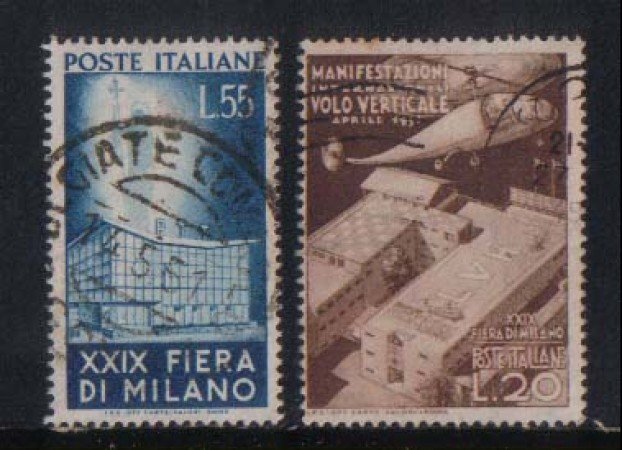 1951 - LOTTO/6137UA -  REPUBBLICA - 29° FIERA DI MILANO 2v. USAT