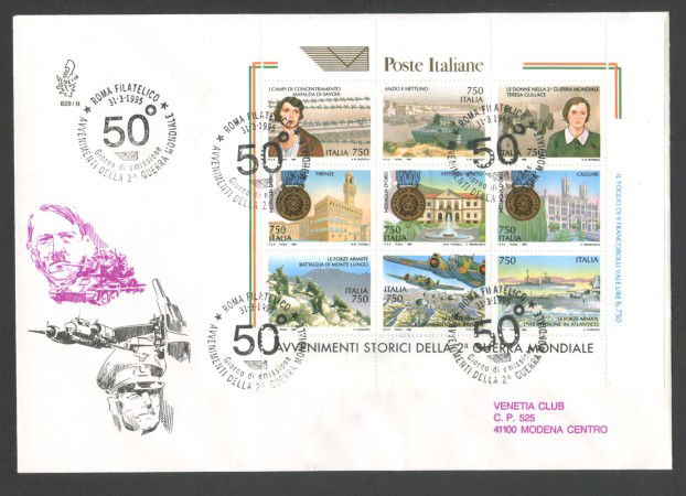 1995 - REPUBBLICA - LOTTO/42610 - FOGLIETTO AVVENIMENTI STORICI - BUSTA FDC