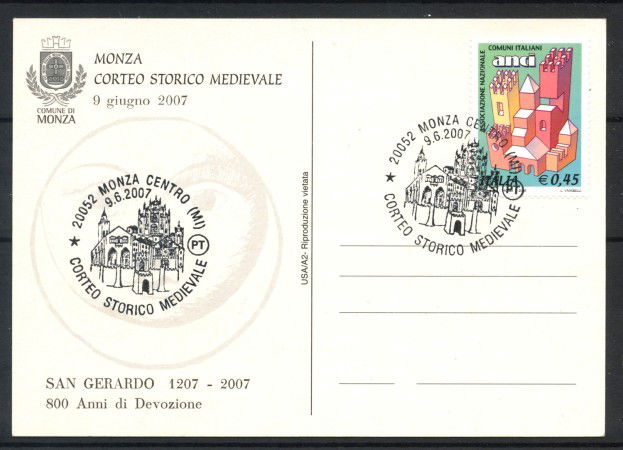 2007 - ITALIA - MONZA CORTEO STORICO - CARTOLINA UFFICIALE  - LOTTO/37307