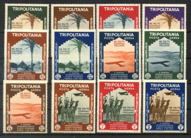 1934 - TRIPOLITANIA - LOTTO/40690 - MOSTRA ARTE COLONIALE 12v. - NUOVI
