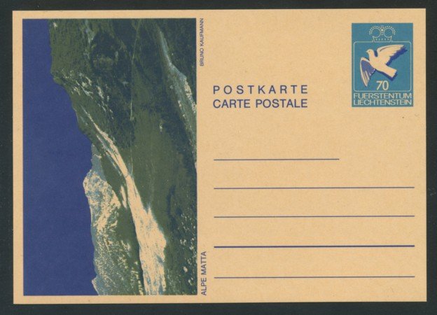 1984 - LOTTO/17138 - LIECHTENSTEIN - 70r. CARTOLINA POSTALE - NUOVA