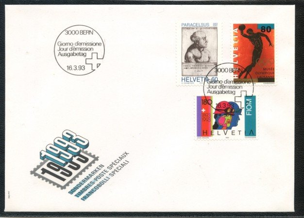 1993 - SVIZZERA - PROPAGANDA 3v. - BUSTA FDC - LOTTO/25289
