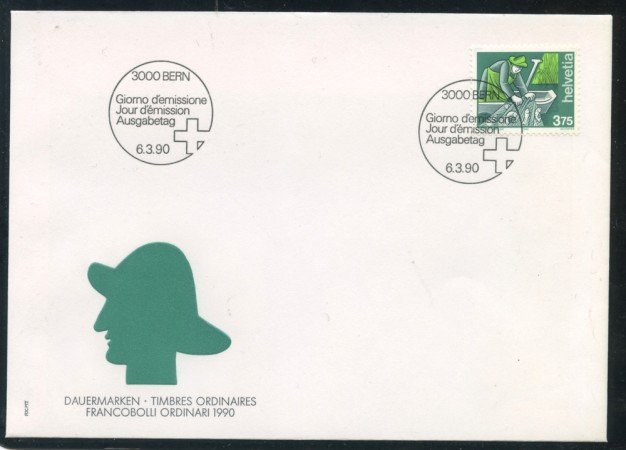 1990 - SVIZZERA - LAVORO DELL'UOMO PESCATORE - BUSTA FDC - LOTTO/25314