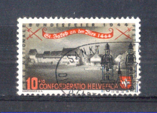 1944 - LOTTO/SVI396U - SVIZZERA - 10+10c. PRO PATRIA - USATO