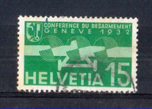 1932 - LOTTO/SVIA16U - SVIZZERA - 15c. POSTA AEREA - USATO