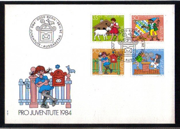 1984 - LBF/4139 - SVIZZERA - PERSONAGGI DEI LIBRI DEI RAGAZZI - FDC