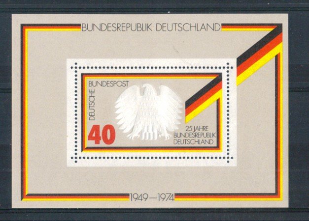 1974 - LOTTO/GFBF9N- GERMANIA - ANNIVERSARIO REPUBBLICA FOGLIETTO - NUOVO