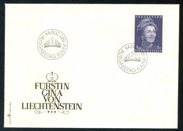 1971 - LIECHTENSTEIN - PRINCIPESSAGEORGINA - BUSTA FDC - LOTTO/25785