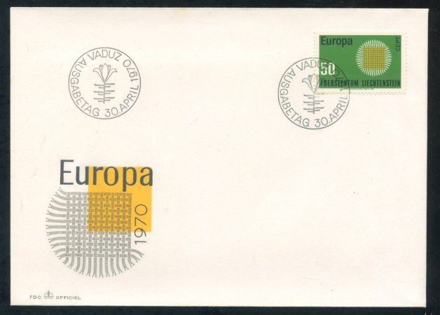 1970 - LIECHTENSTEIN - EUROPA - BUSTA FDC - LOTTO/25794