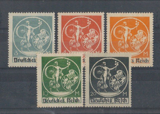 1920 - LBF/2410 -  GERMANIA REICH - SOPRASTAMPATI 5v.