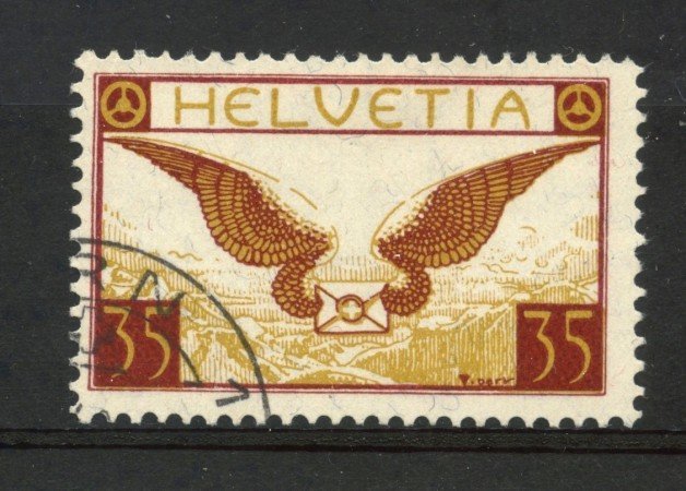 1929/30 - SVIZZERA - 35 CENT. POSTA AEREA - USATO - LOTTO/30673