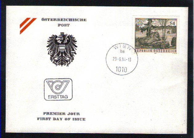 1984 - LOTTO/AUT1613FDC - AUSTRIA - PARCO BLOCKHEIDE ELBENSTEIN - BUSTA FDC