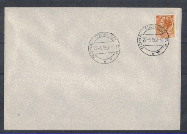1957 - LOTTO/1010 - 6 LIRE SIRACUSANA FDC