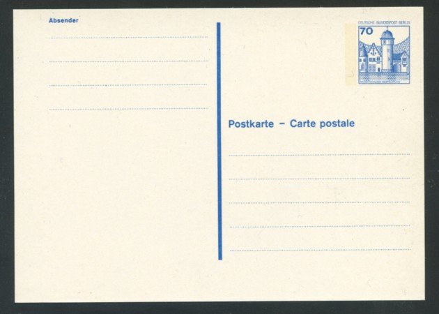 1977 - LOTTO/17135 - BERLINO - 70Pf. CARTOLINA POSTALE - NUOVA