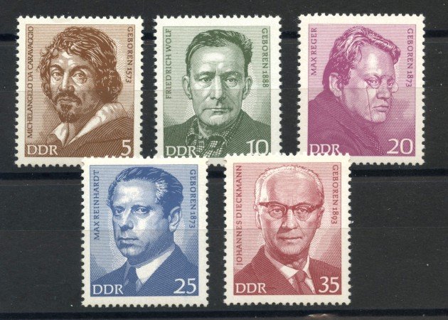 1973 - GERMANIA DDR - PERSONALITA' 5v. - NUOVI - LOTTO/36448