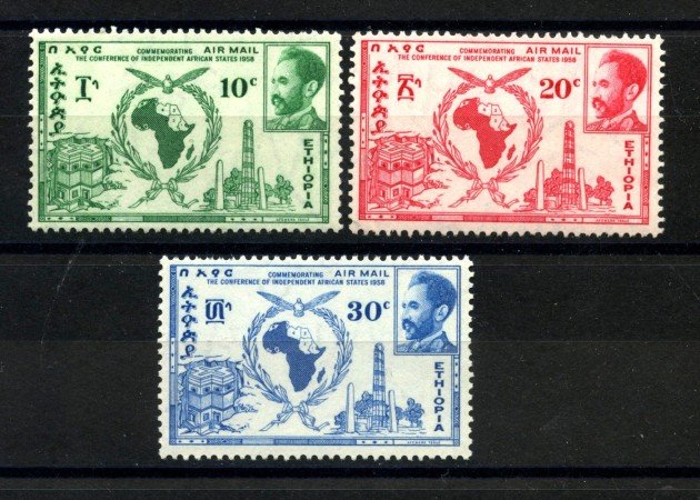 1958 - ETHIOPIA - LOTTO/39331 - CONFERENZA  STATI AFRICANI 3v. - NUOVI