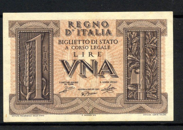 1939 - REGNO D'ITALIA - LOTTO/38451 - 1 LIRA 