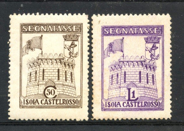  EGEO - CASTELROSSO - LOTTO/40322 - 50 CENT. - 1 LIRA - SEGNATASSE NON APPROVATI