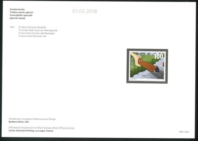2018 - SVIZZERA - LOTTO/39727F - COMUNITA' MONTANE - NUOVO FOLDER