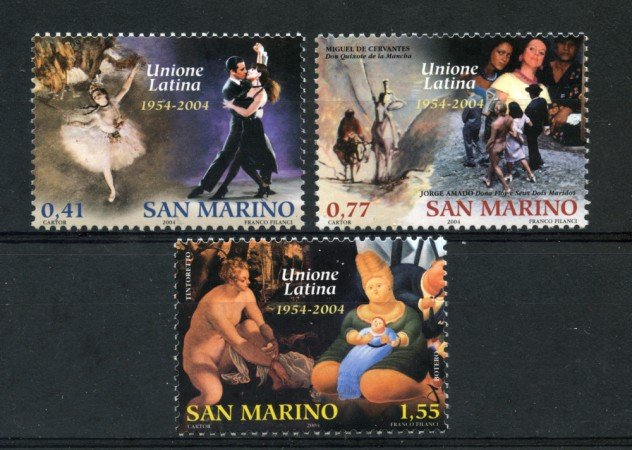 2004 - LOTTO/23321 - SAN MARINO - UNIONE LATINA 3v. -  NUOVI