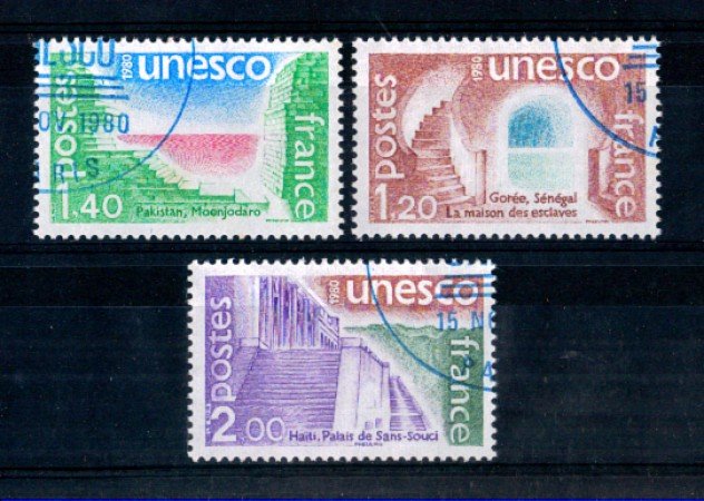 1980 - LOTTO/FRAS62CPU - FRANCIA - SERVIZIO UNESCO 3v. - USATI